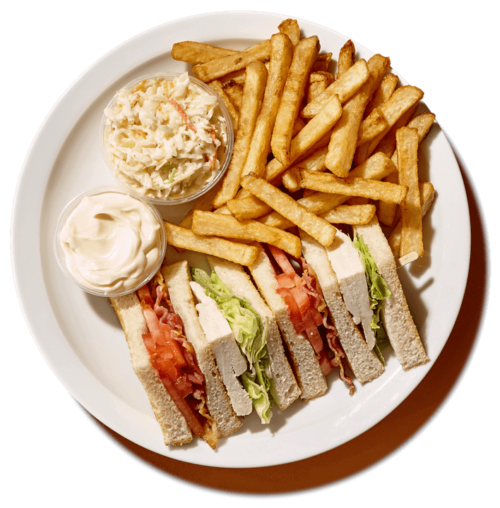 ½ Club sandwich et frites
